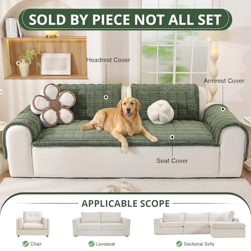 Washable Non-Slip Pet Couch Cover - Soft Plush Sofa Protector (27.6" x 59")