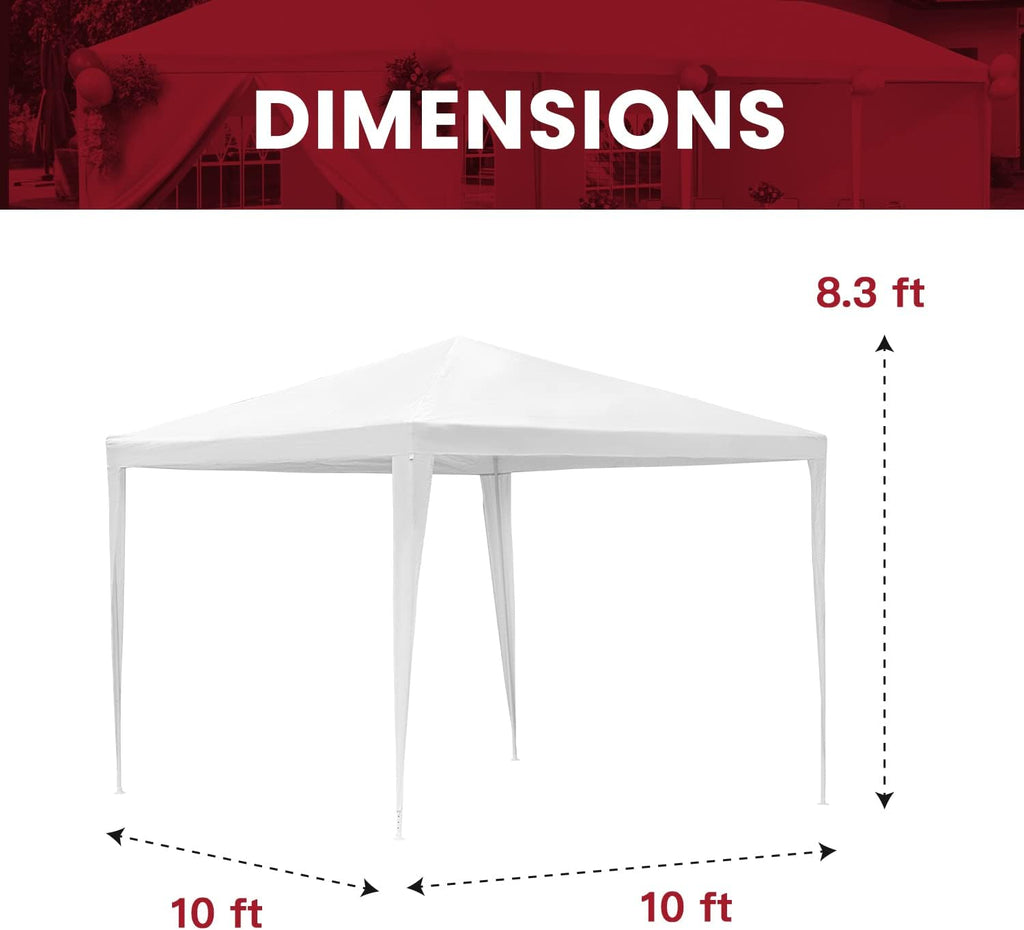 Skiennix 10x10 Gazebo - Waterproof Outdoor Canopy Tent for Parties, Weddings & BBQs