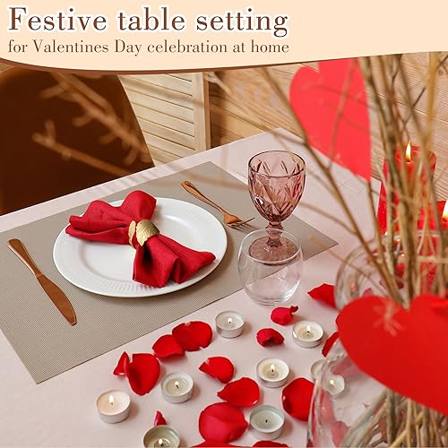 Gold Leaf-Shaped Napkin Rings Set of 100 for Weddings & Events