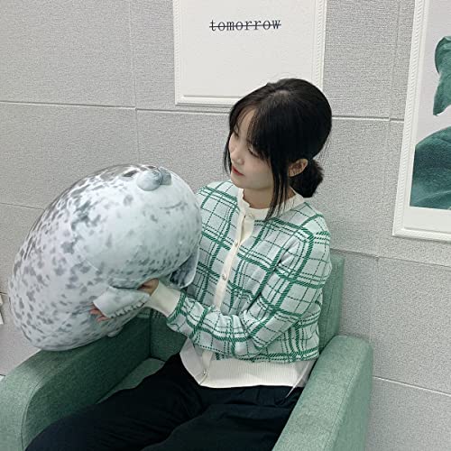 24-Inch Chubby Seal Plush Pillow - Soft Stuffed Animal Toy for Kids