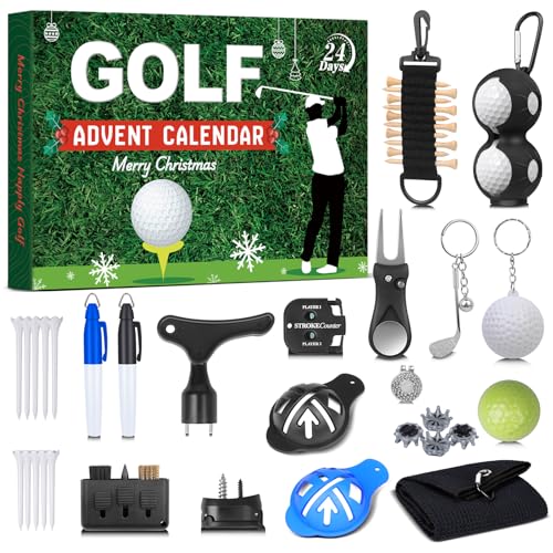 Golf Advent Calendar 2026 for Men – 24 Days of Golf Accessories Gift Set