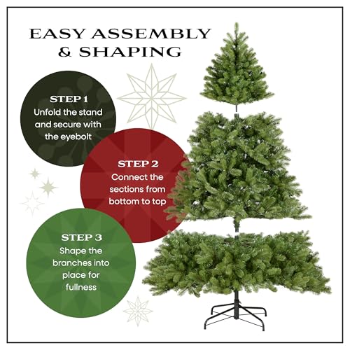 7ft Pre-Lit Artificial Spruce Christmas Tree with 500 Clear Lights & Stand