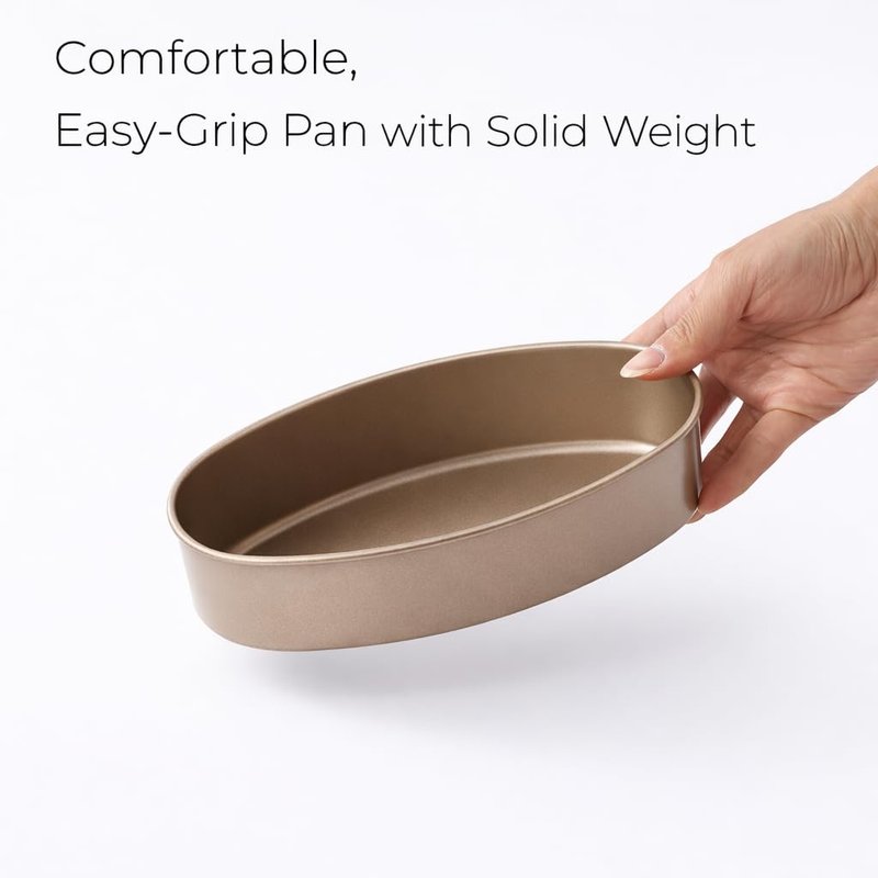 Llanera Leche Flan Molder Filipino, Leche Flan Llanera, 2 Pack 8-Inch Oval Cheesecake Pan, Non-Stick Carbon Steel Baking Mold for Meatloaf, Breads, Homemade Cake, Oven and Instant Pot Bakeware