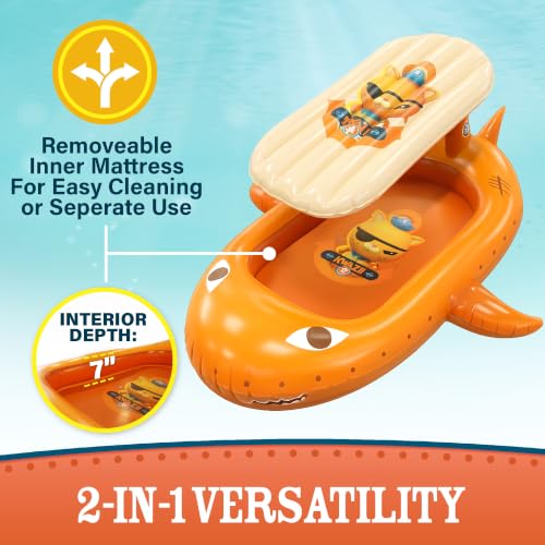 Kids Inflatable Travel Bed with Bumpers and Pump - Portable Toddler Mattress