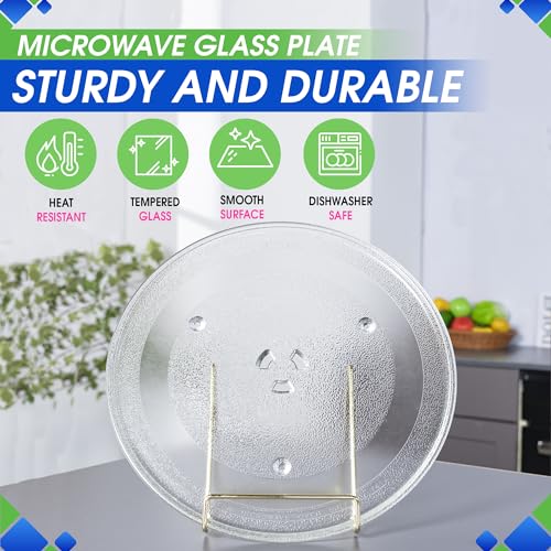 12.5-Inch Microwave Turntable Glass Plate Replacement Dish Tray