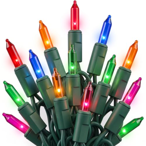 FUNPENY Multicolor Christmas String Lights 20ft LED Mini Light Set, Waterproof