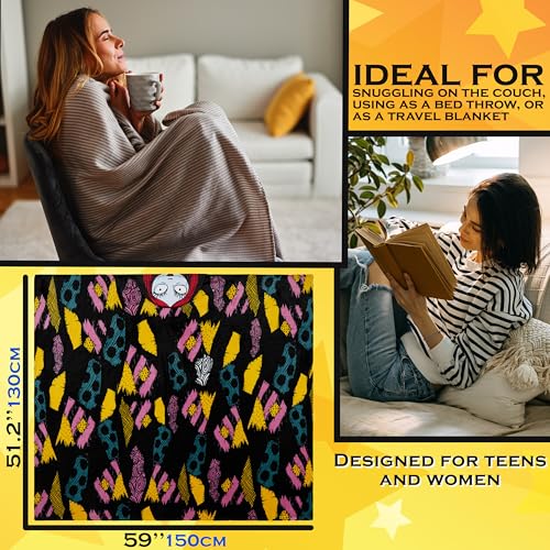 Oversized Hooded Wearable Blanket - Plush Fleece Throw 51x59 Inches