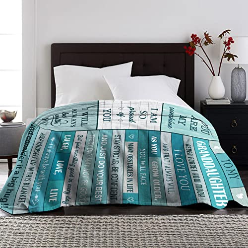 POQUSH Granddaughter Gift Blanket from Grandma/Grandpa 80x60in Christmas Birthday