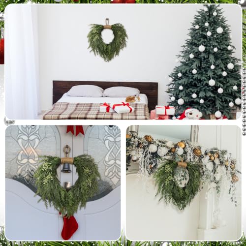 16-Inch Norfolk Pine Christmas Wreath for Front Door and Home Decor