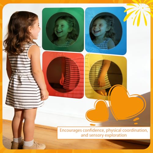4-Piece Sensory Bubble Mirror Set - Shatterproof Acrylic Wall Decor