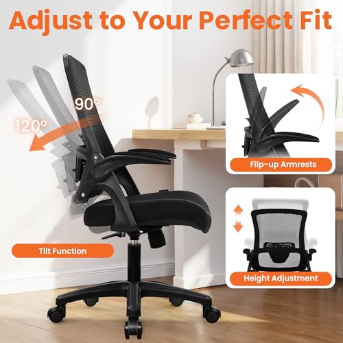 Ergonomic High Back Mesh Office Desk Chair with Adjustable Lumbar Support