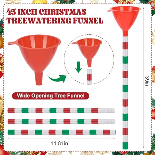 Adjustable 45-Inch Christmas Tree Watering Funnel with Iron Tubes