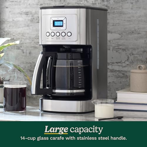 14-Cup Programmable Stainless Steel Coffee Maker with Glass Carafe