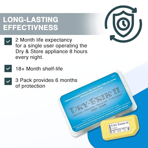 Moisture Absorbing Desiccant Blocks - 3 Pack for Hearing Aid Dehumidifiers