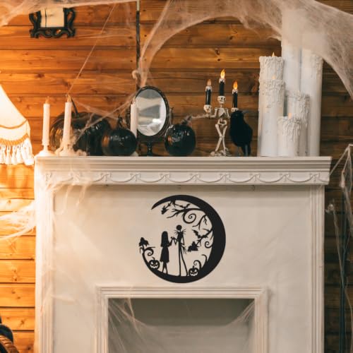 Arosche Black Halloween Christmas Nightmare Metal Wall Art Sign