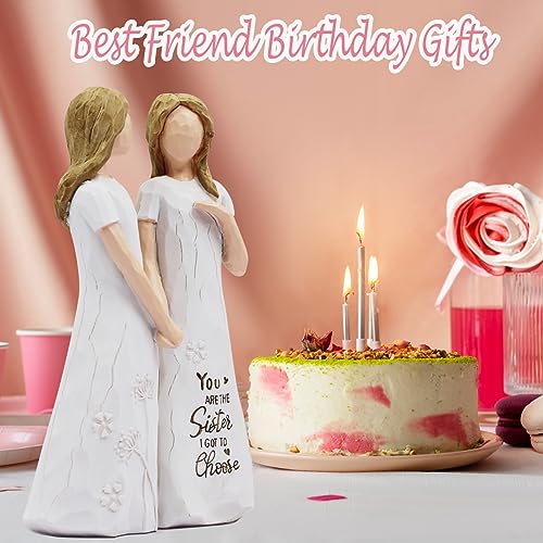 Friendship Statue Gift for Women - Hand-Painted Resin Best Friend Figurine