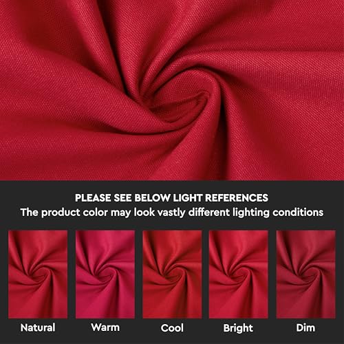 Encasa XO Cotton Table Runner 13x118 in Deep Red