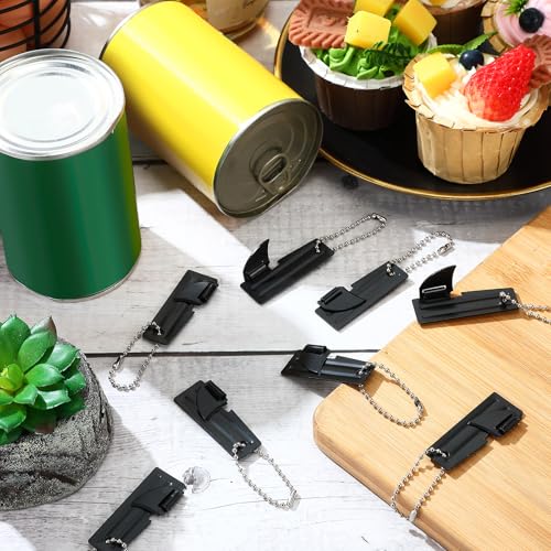 Tarpop P51 Can Opener Keychain 100 Pieces Stainless Steel Black – Mini Survival Tool