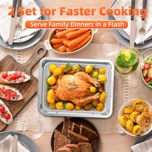 Air Fryer Basket and Tray Set for Oven with Parchment Paper, 6-Piece