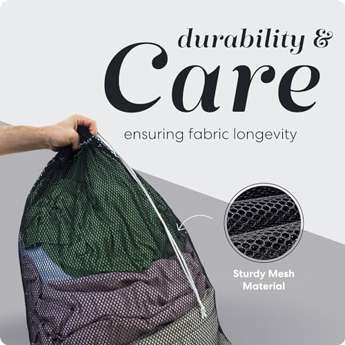 Extra Large Mesh Laundry Bag - 24" x 36" Heavy Duty Drawstring Storage
