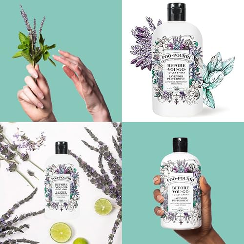 Toilet Odor Eliminator Spray Refill, Lavender Peppermint, 16 Fl Oz