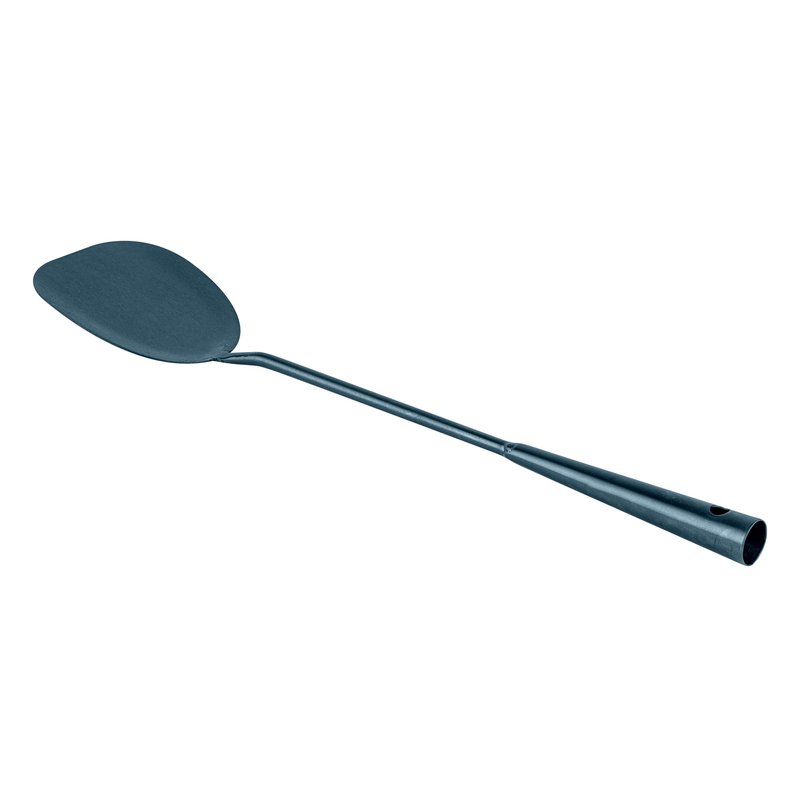 Restaurantware-Motomori 16 Inch Wok Spatulas, 10 Pre-Seasoned Cooking Turners - Hanging Hole, Extra Long Handle, Blue Carbon Steel Chinese Cooking Spatulas, For Stirring, Flipping, Frying, And More