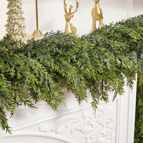 6FT Christmas Artificial Cedar Garland for Mantel - ComfyKit