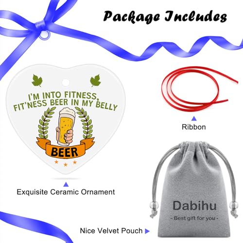 Beer Lovers Christmas Ornament - Ceramic Drink Decor for Tree