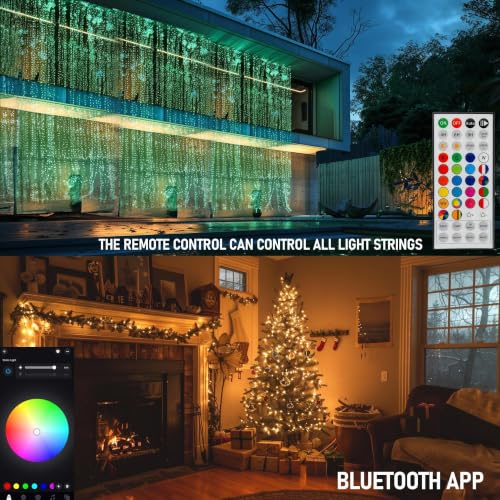 Dazzle Bright 66FT 200 LED RGB Smart Color Changing Christmas & Halloween Lights