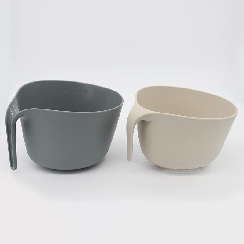 MiHerom Kitchen Colander and Strainer Bowls Set,2 in 1 Fruit Vegetable Washing Basket for Soaking,Draining Pasta,Rice,Quinoa,Small Grains and Food Mixing-4.5Quart