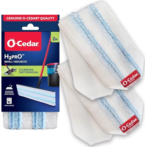 Microfiber Mop Pad Replacements (2-Pack) - Washable Reusable Refills