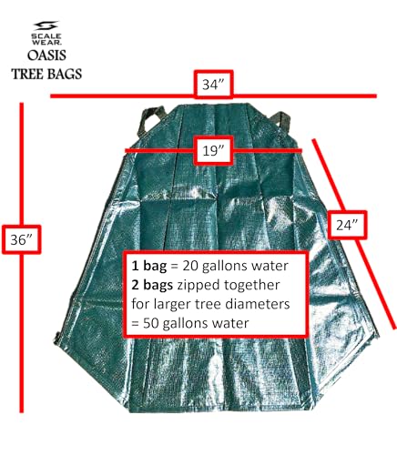 20 Gallon Heavy Duty Tree Watering Bag - Slow Release PVC Drip Irrigation
