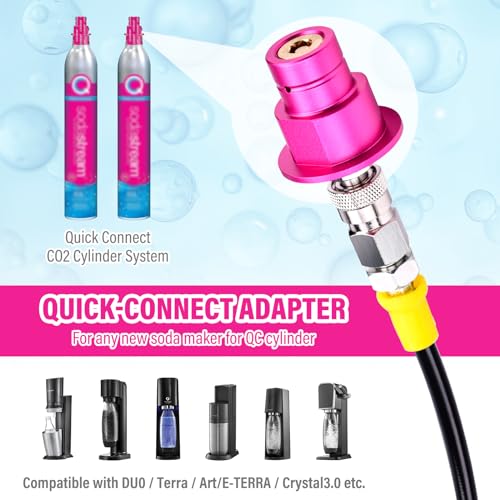 CO2 Quick Adapter Hose 60in for Soda Maker CGA320 Tank Connector
