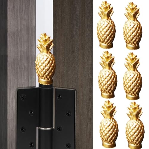 Magnetic Decorative Pineapple Door Hinge Toppers - Set of 6