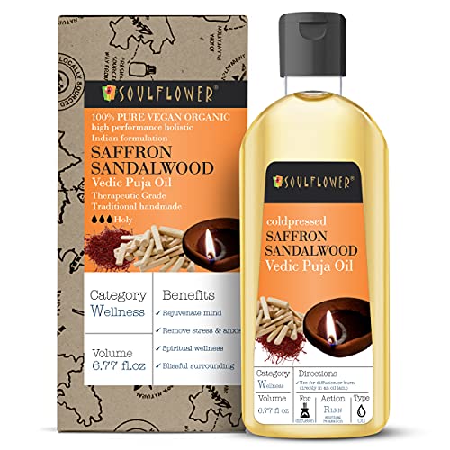 Organic Saffron Sandalwood Fragrance Oil - 100% Pure for Home Use