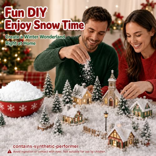 Instant Fake Snow Powder 11 oz - Artificial Snow for Christmas & Holiday Decor
