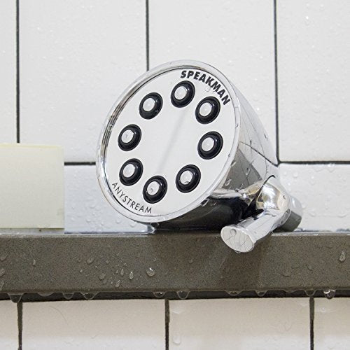 Solid Brass Adjustable High Pressure Shower Head, Polished Chrome
