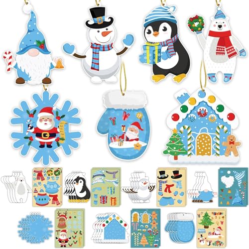 DIY Christmas Ornament Craft Kit - 28pc Holiday Tree Decorations for Kids