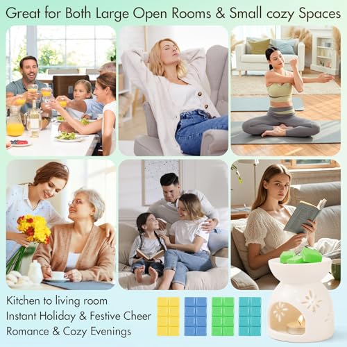 Natural Scented Soy Wax Melts - 4 Pack Summer Fragrance Cubes for Warmers