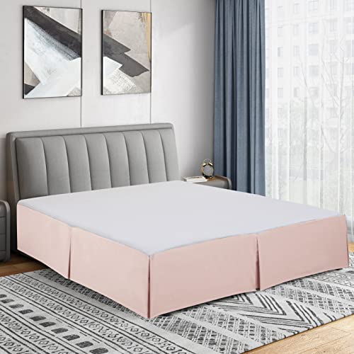 Full Size Pleated Bed Skirt - 14 Inch Drop Brushed Microfiber Dust Ruffle