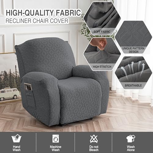 Waterproof Recliner Chair Cover - XL Size, Dark Gray, Easy Care