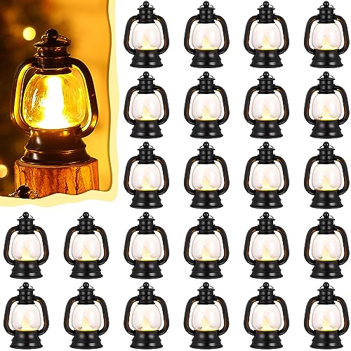 Mini Lanterns Bulk Set - 36 Black 4-Inch Decorative Candle Lanterns for Home & Party