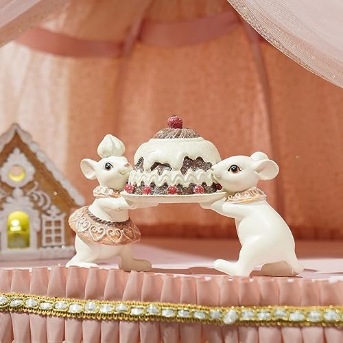 Cute Resin Christmas Mouse Figurine - Festive Indoor Tabletop Decor