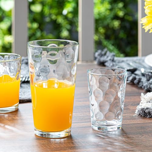 Bella Vino Set of 12 Elegant Stackable Glasses - Water, Wine, Juice & More
