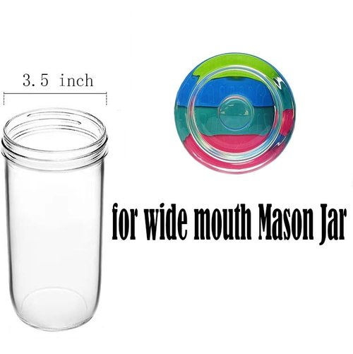 6 Set Fermentation Kit for Wide Mouth Mason Jar, 6 Stainless Steel Fermenting Lids with 6 Airlocks and 6 glass weight1 Silicone Tong (Jars Not Included)