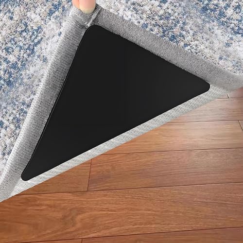 12-Piece Non-Slip Rug Tape, Double-Sided Grippers for Hardwood Floors