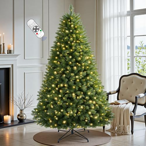 6ft Pre-Lit Artificial Christmas Tree with Remote & 300 Color Changing LEDs