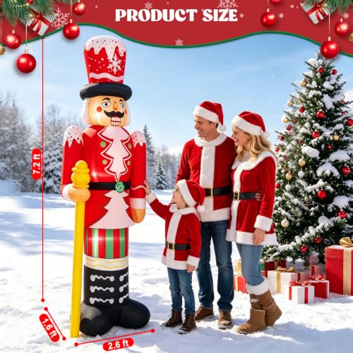 8FT Inflatable Nutcracker Decoration - Christmas Yard & Garden Display