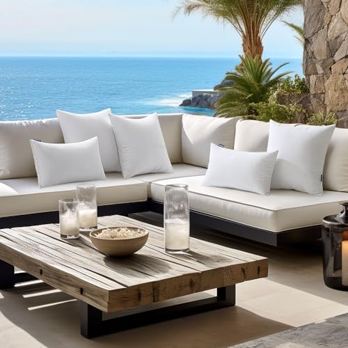 12x20 Inch Waterproof Outdoor Pillow Inserts, Set of 2