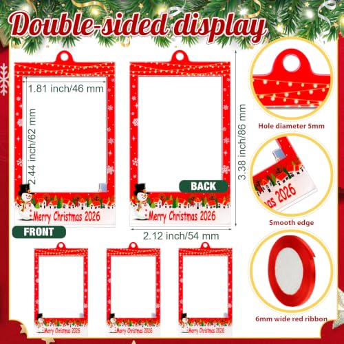 Vercraft 48 Pcs Christmas Photo Frame Ornaments Style 3 - Holiday Tree Decorations